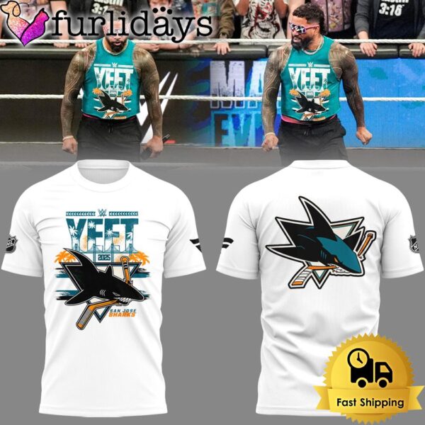 San Jose Sharks YEET White Limited 2025 White T Shirt