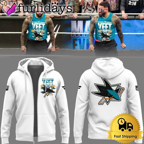 San Jose Sharks YEET White Limited 2025 White Zip Hoodie