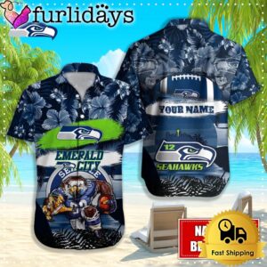 Seattle Seahawks Mascot Football Hawaiian Shirt,…