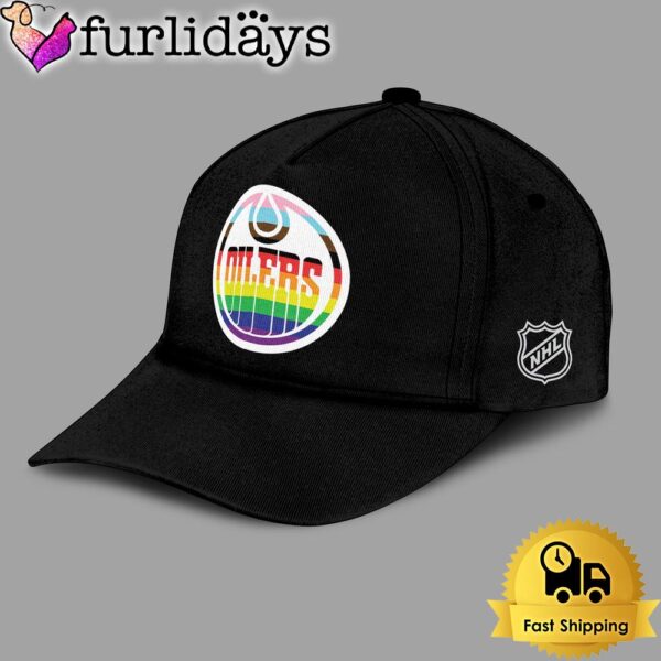 Special Pride Month Edmonton Oilers Black Baseball Cap