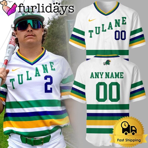 Tulane Green Wave baseball Limited Mardi Gras 2025 Custom Baseball Jersey