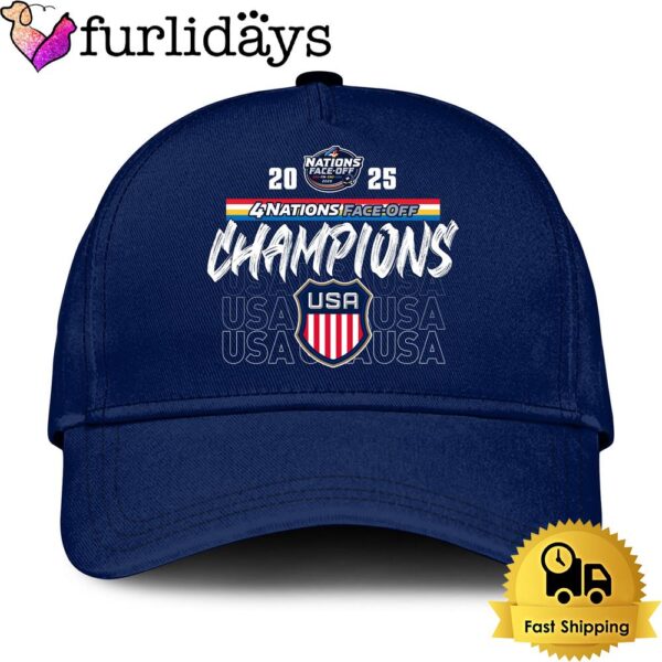 USA 2025 4 Nation Face Off Champions New Cap