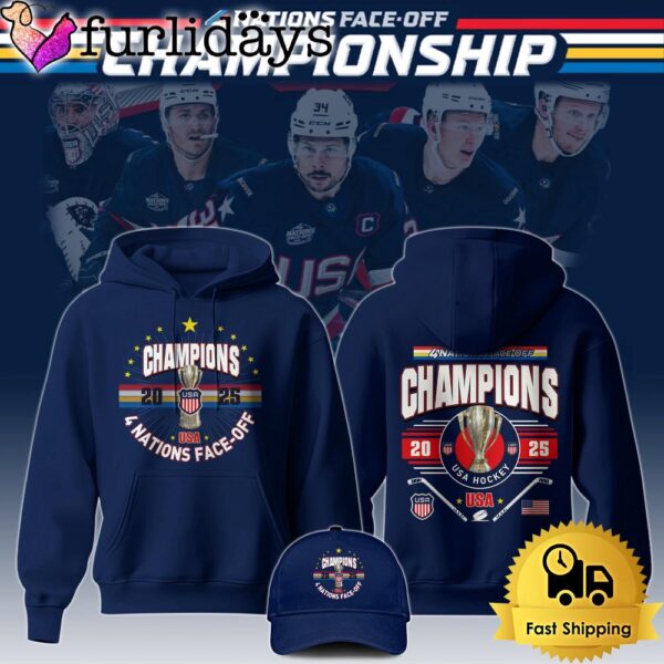 USA Hockey 4 Nation Face Off Champions Second Hoodie