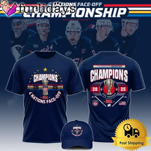 USA Hockey 4 Nation Face Off Champions Second T Shirt