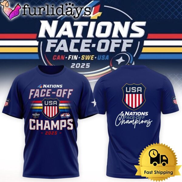 USA Hockey 4 Nations Face-Off 2025 Champion Limited T Shirt