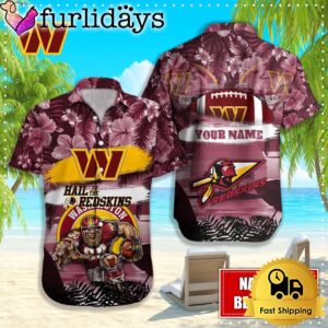 Washington Commanders Mascot Football Hawaiian Shirt,…