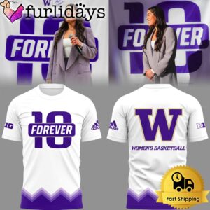 Washington Huskies Women’s Basketball NCAA Limited Forever 10 White T Shirt