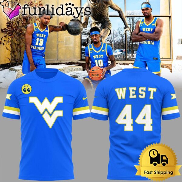 West Virginia Mountaineers Men’s Basketball Jerry West 44 Custom T Shirt